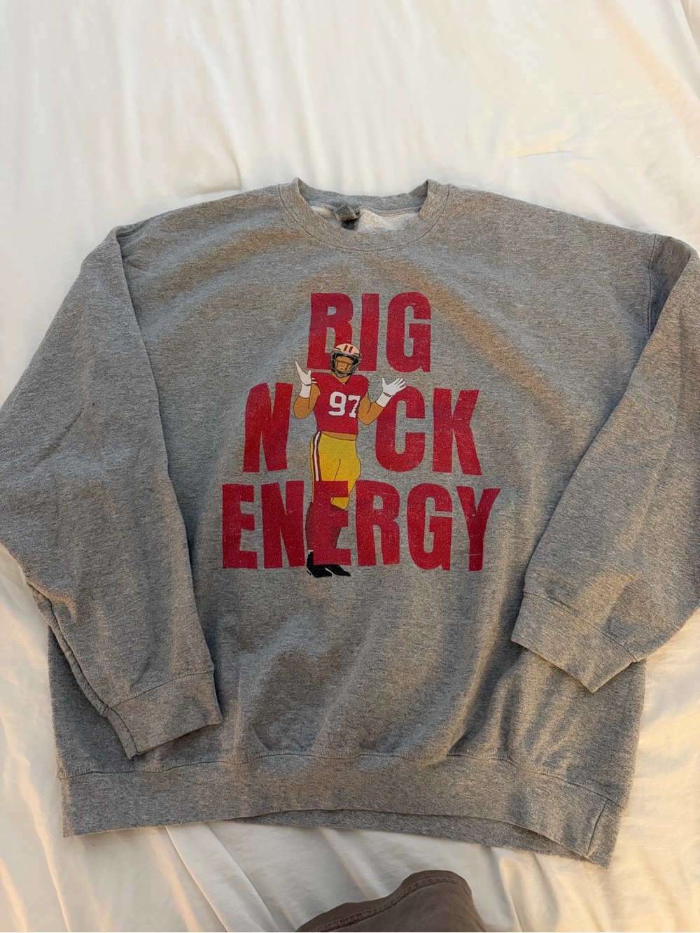 Gray Nick Bosa Graphic Crewneck